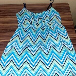 Blue zigzag dress